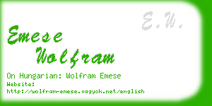 emese wolfram business card
